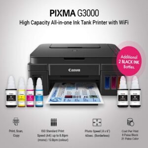 Best Colour Ink Tank Printer Under Rs.15000 In India :Canon PIXMA MegaTank G3000 All in One WiFi Inktank Colour Printer