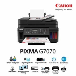 Canon PIXMA MegaTank G7070 All-in-One Wireless Ink Tank Color Printer with Network, FAX and ADF (Black)